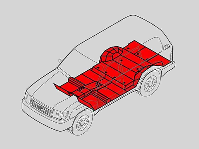 vehicle floor armor for armored vehicle